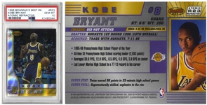 Kobe Bryant 1996-97 Bowmans Best Atomic Refractor Lakers Rookie Card #R23 -- PSA Graded Perfect 10